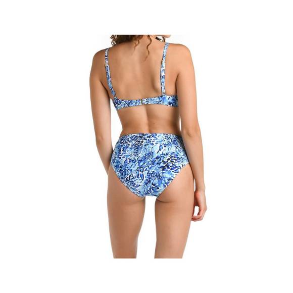 NEW ALA BLANCA JEWELRY over-the-shoulder wrap top in aquatic nature blue - Picture 2 of 3